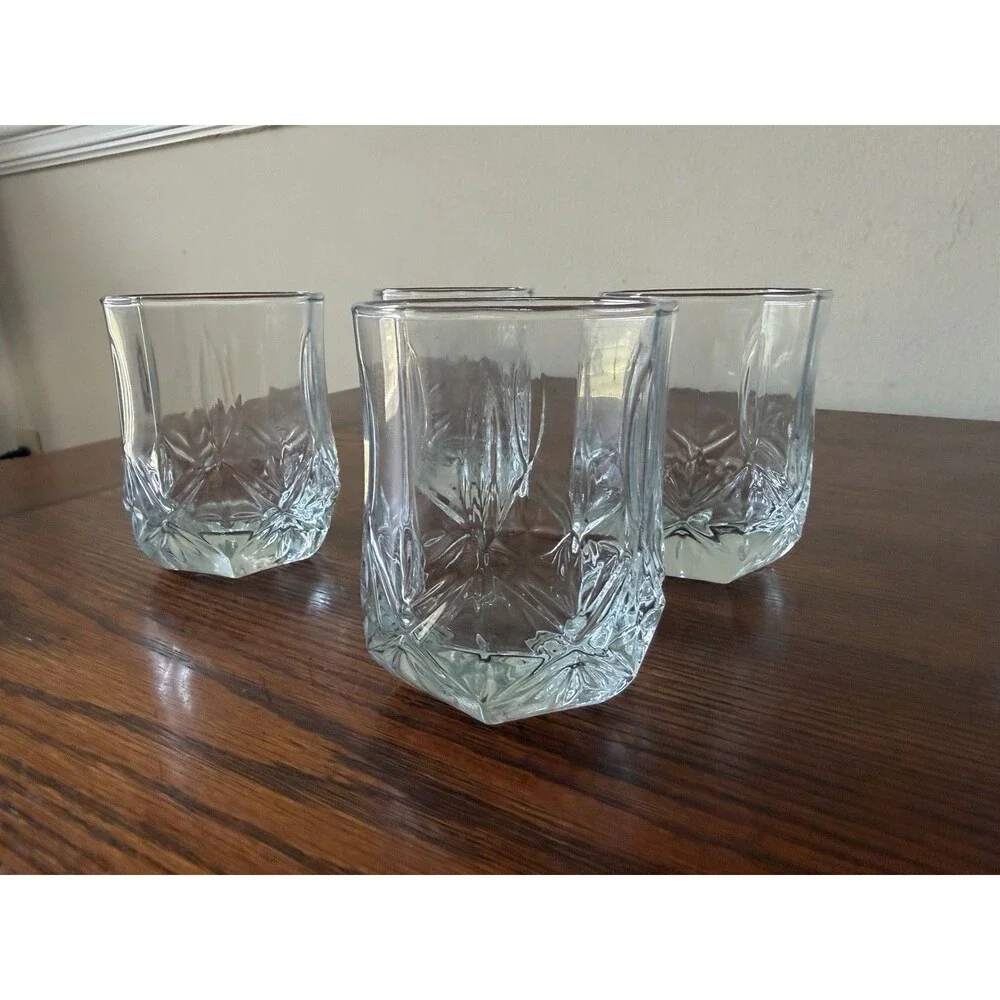 Cristal D’arques Ashley Set Of 4 Old Fashion Whiskey Glasses /Rocks